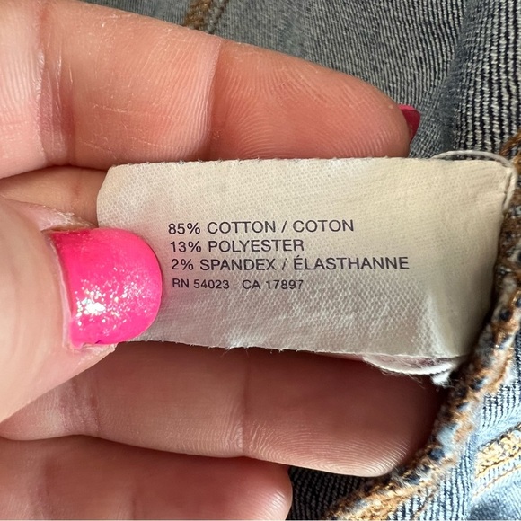 Women's GAP Long Sleeve Jean Jacket Button Down Heavy Duty Cotton/Poly Blend Lg - Picture 5 of 5